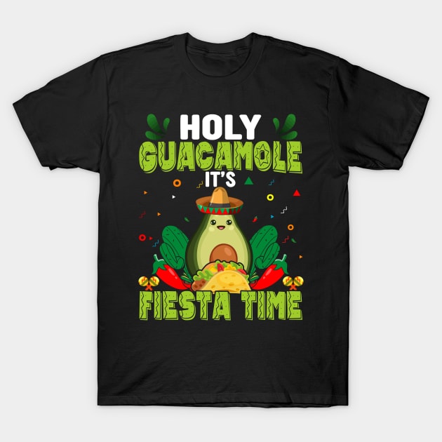 Holy Guacamole it's Fiesta time funny mexican T-Shirt by ahadnur9926